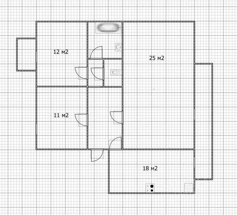 3-к кв. Брянская область, Брянск ул. Брянского Фронта, 28 (86.6 м) - Фото 1