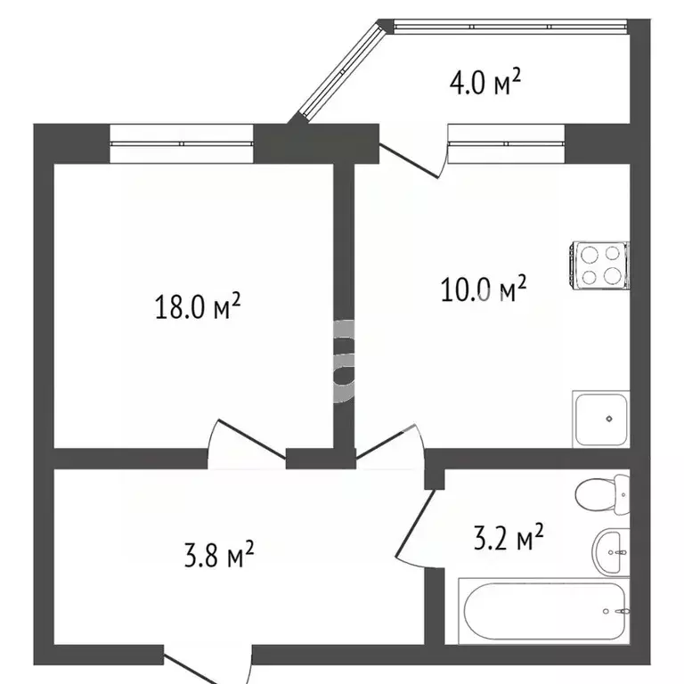 1-к кв. Тамбовская область, Тамбов ул. Максима Горького, 20 (44.5 м) - Фото 2