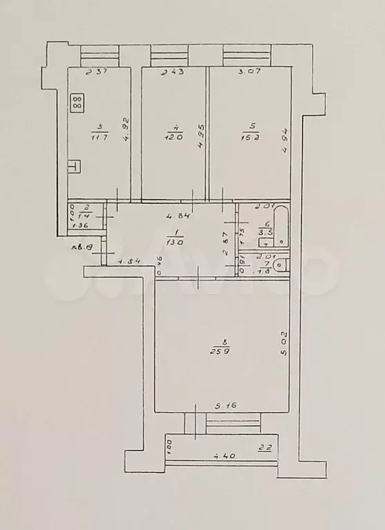 3-к. квартира, 84,5 м, 2/5 эт. - Фото 0