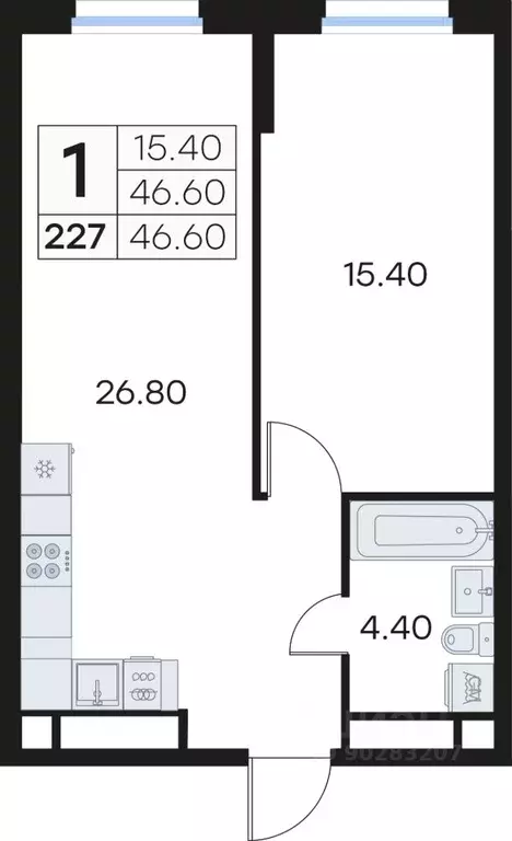 1-к кв. Приморский край, Владивосток ул. Карбышева, 22Б (46.61 м) - Фото 1
