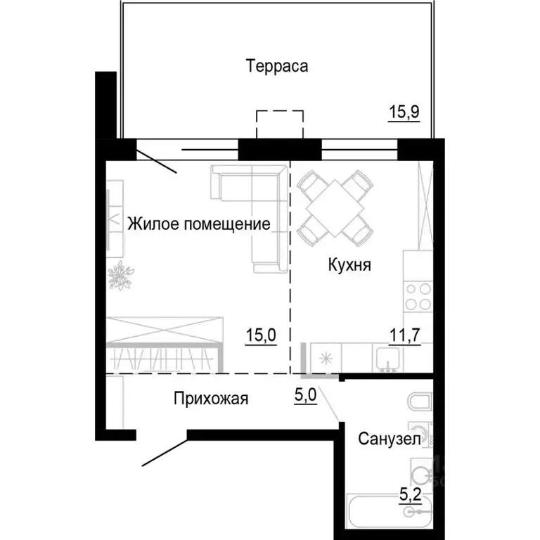1-к кв. Приморский край, Владивосток ул. Бринера (36.6 м) - Фото 0