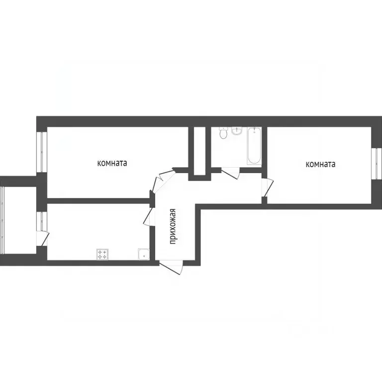 2-к кв. Омская область, Омск ул. Красный Путь, 103к3 (54.5 м) - Фото 1