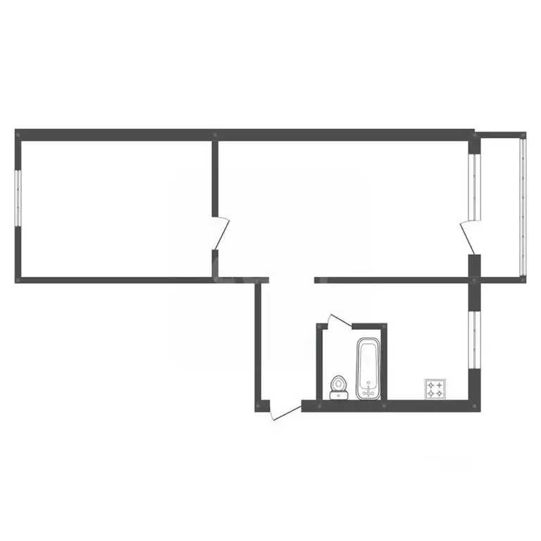 2-к кв. Амурская область, Белогорск ул. Кирова, 304 (43.6 м) - Фото 2