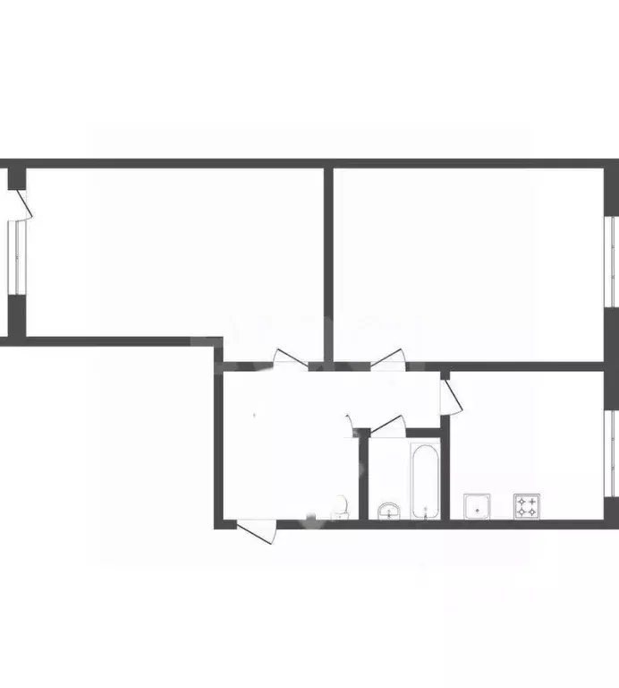 2-к кв. Татарстан, Казань Актанышская ул., 11 (45.0 м) - Фото 2