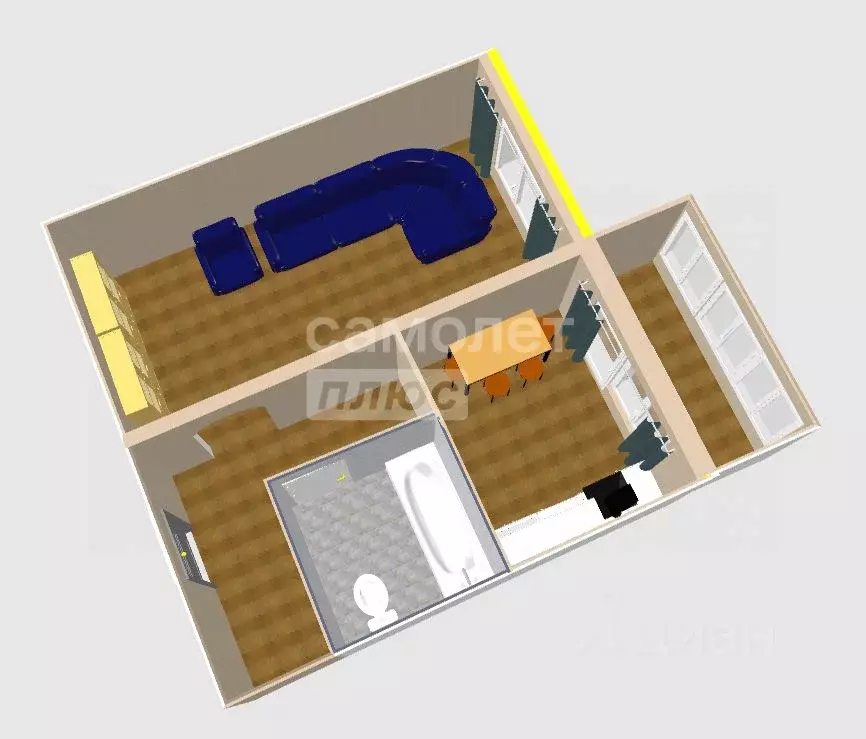 1-к кв. Алтайский край, Бийск Дружный пер., 11 (35.0 м) - Фото 2