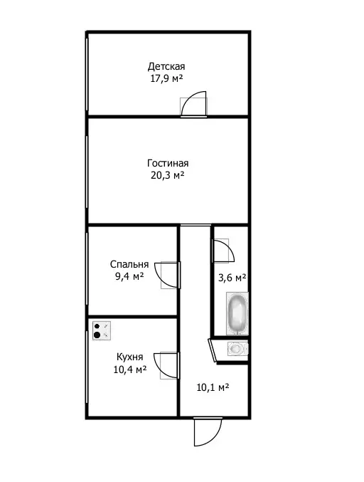 Продаётся 3-к квартира, 79.2 м - Фото 1
