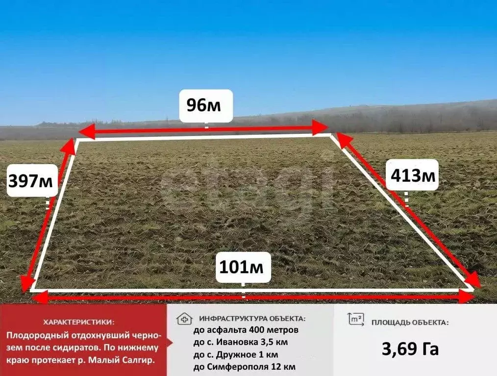 Участок в Крым, Симферопольский район, Трудовское с/пос, Журавушка СНТ ... - Фото 1