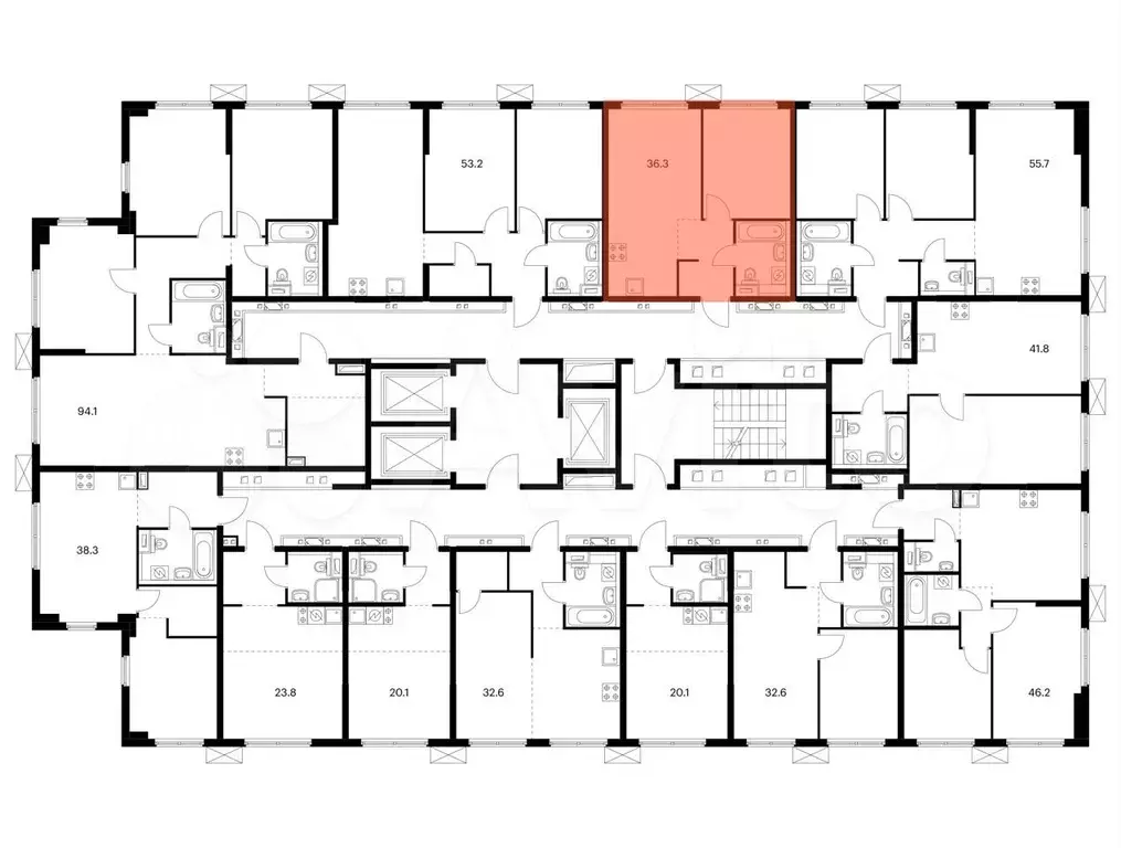 1-к. квартира, 36,3 м, 24/24 эт. - Фото 1