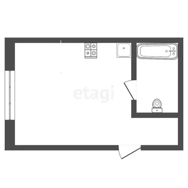 1к в -комнатной квартире (15 м) - Фото 1