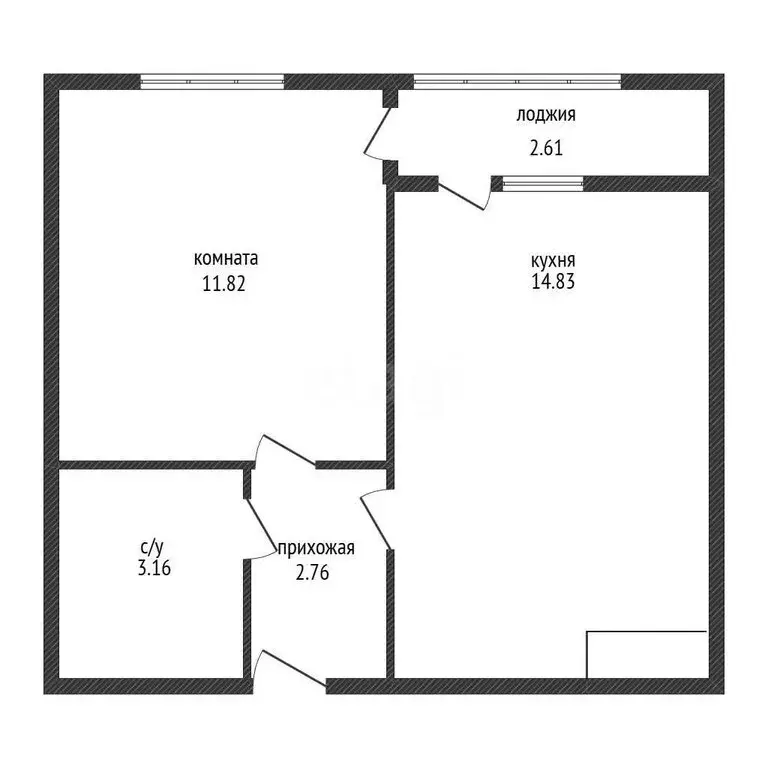 1-комнатная квартира: Краснодар, улица Генерала Трошева, 11 (32.6 м) - Фото 1