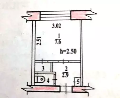 1-к кв. Хабаровский край, Хабаровск Вологодская ул., 14А (12.6 м) - Фото 2