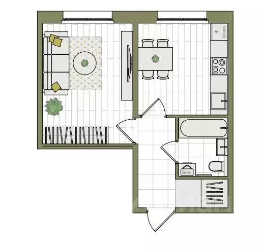 1-к кв. Кировская область, Киров ул. Чистопрудненская, 13А (32.9 м) - Фото 1