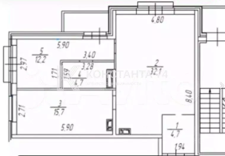 3-к кв. Челябинская область, Челябинск Комсомольский просп., 80 (69.4 ... - Фото 2