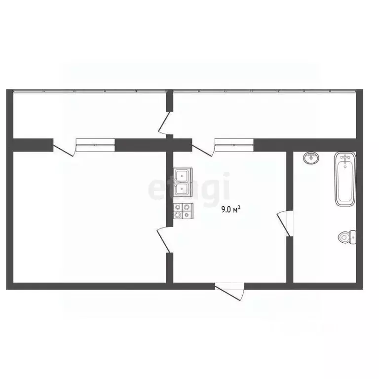 1-к кв. Ставропольский край, Кисловодск Водопойная ул. (35.8 м) - Фото 2