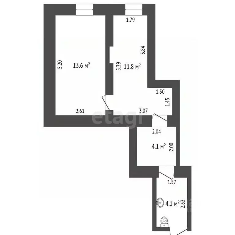 2-к кв. Крым, Феодосия ул. Чехова, 22 (33.6 м) - Фото 2