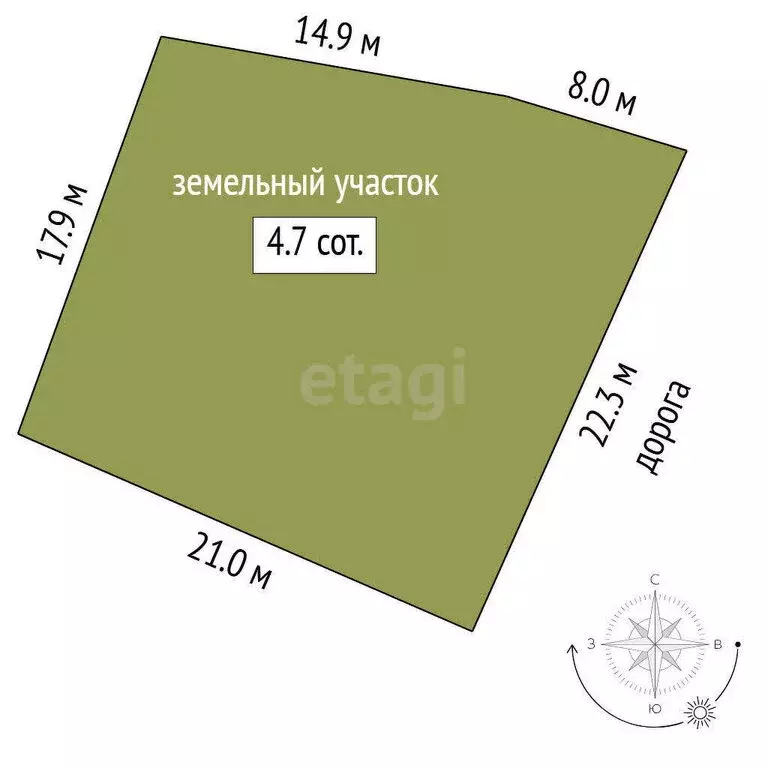Участок в Тюмень, СНТ Плодовое, Красная улица (4.69 м) - Фото 0