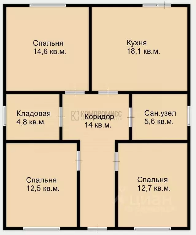 Дом в Краснодарский край, Северский район, Черноморское городское ... - Фото 2