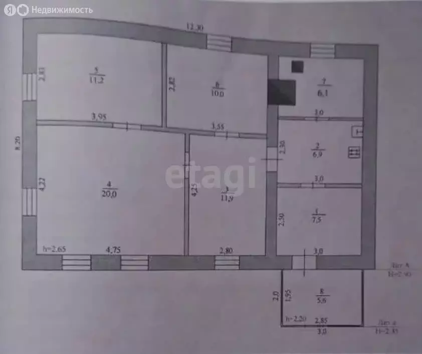Дом в Усмань, улица Эртеля (66 м) - Фото 1
