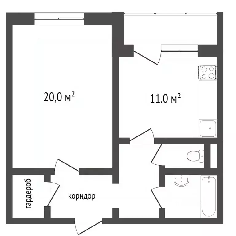 1-к кв. Воронежская область, Воронеж Автогенный пер., 11А (41.6 м) - Фото 2