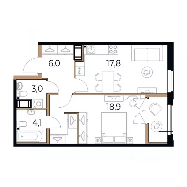 1-к кв. Вологодская область, Череповец Рыбинская ул., 69 (51.6 м) - Фото 0