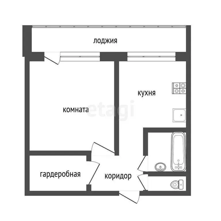 1-комнатная квартира: Челябинск, улица Ворошилова, 57А (39.5 м) - Фото 1