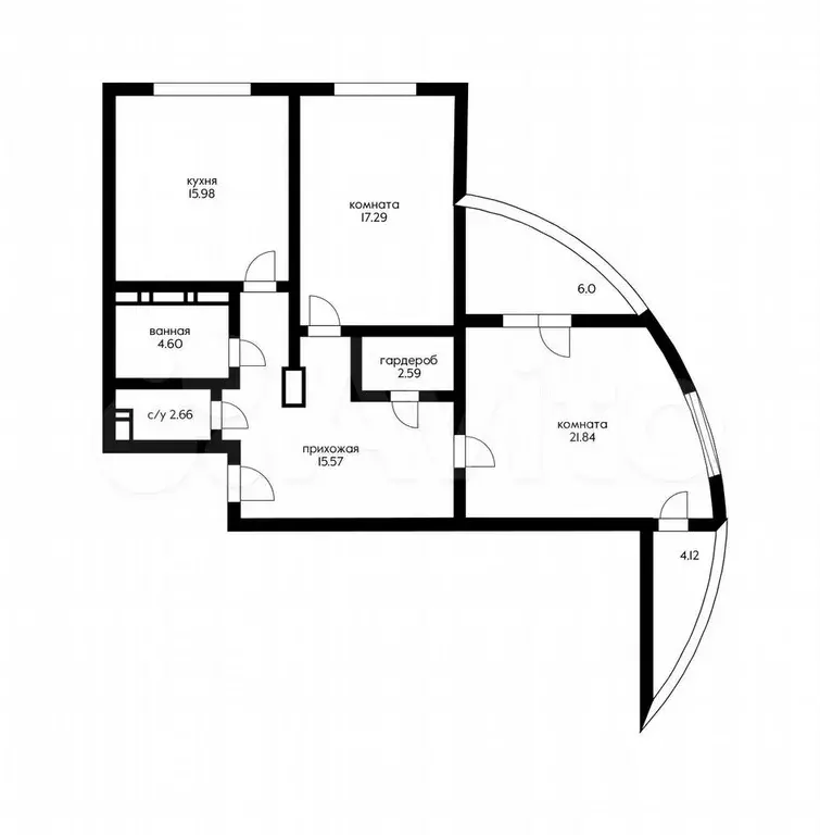 2-к. квартира, 90 м, 4/24 эт. - Фото 0