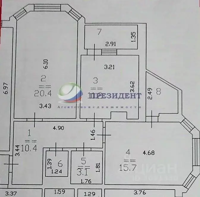 2-к кв. Нижегородская область, Нижний Новгород ул. Родионова, 165к1 ... - Фото 2