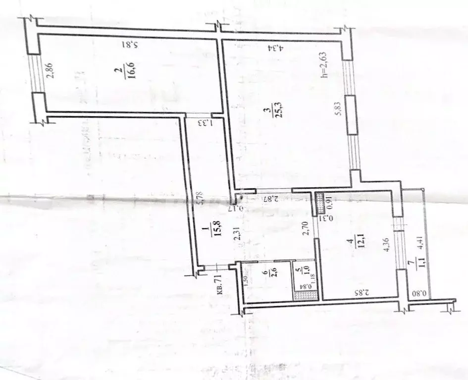 2-к кв. Забайкальский край, Чита Инструментальная ул., 2 (74.5 м) - Фото 2