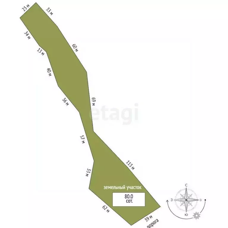 Участок в Крым, Ленинский район, Глазовское с/пос, с. Осовины  (80.0 ... - Фото 2