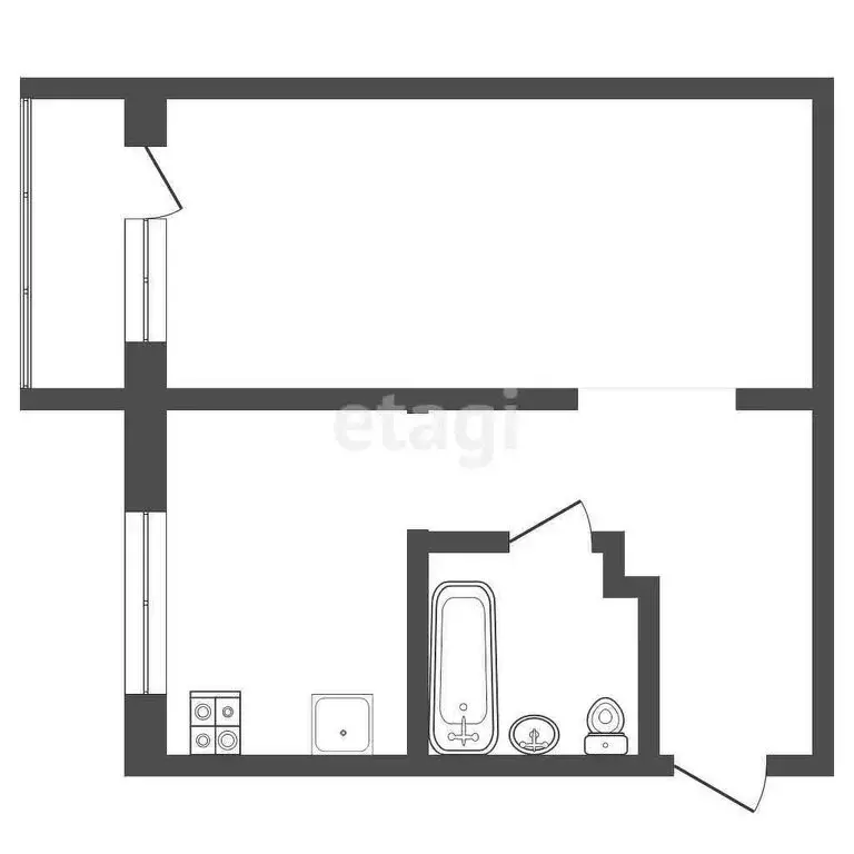 1-комнатная квартира: Туринская Слобода, Советская улица, 96 (31.2 м) - Фото 1