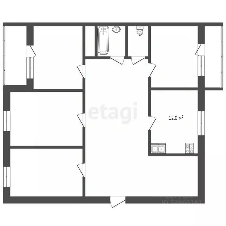 4-к кв. Ростовская область, Батайск ул. Воровского, 11 (87.1 м) - Фото 1