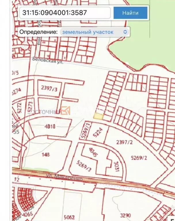 Участок в Белгород, улица Виктора Лосева (17.5 м) - Фото 1