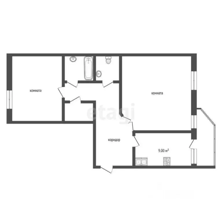 2-к кв. Ростовская область, Таганрог ул. Маршала Жукова, 207 (63.1 м) - Фото 2