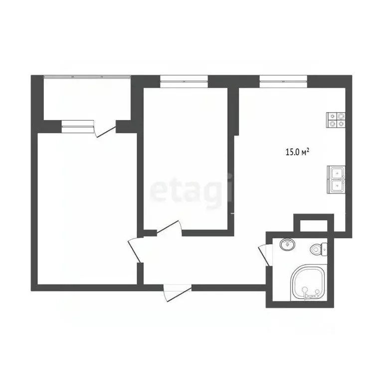 2-к кв. Тюменская область, Тюмень ул. Тальниковая, 1 (52.0 м) - Фото 1