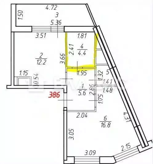 1-к кв. Московская область, Реутов Юбилейный просп., 67 (44.0 м) - Фото 2