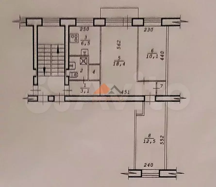 3-к. квартира, 56 м, 2/5 эт. - Фото 0