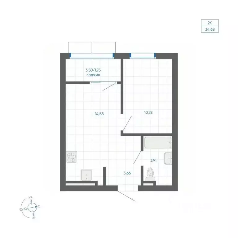 1-к кв. Челябинская область, Челябинский городской округ, пос. ... - Фото 1