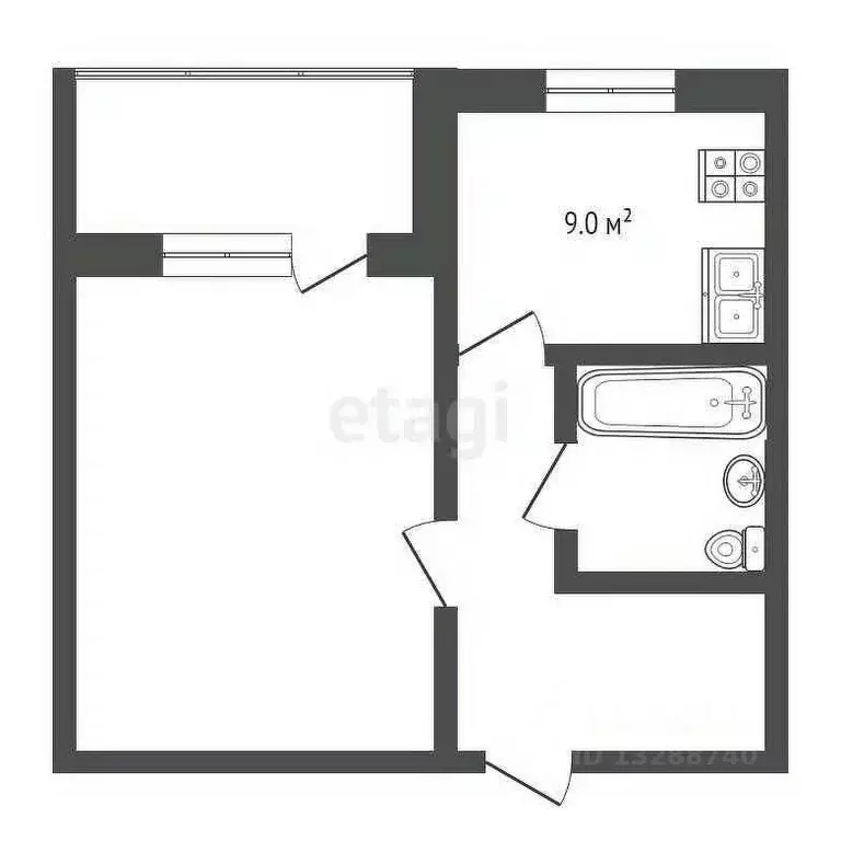 1-к кв. Орловская область, Орел ул. Трудовых Резервов, 38А (41.6 м) - Фото 1