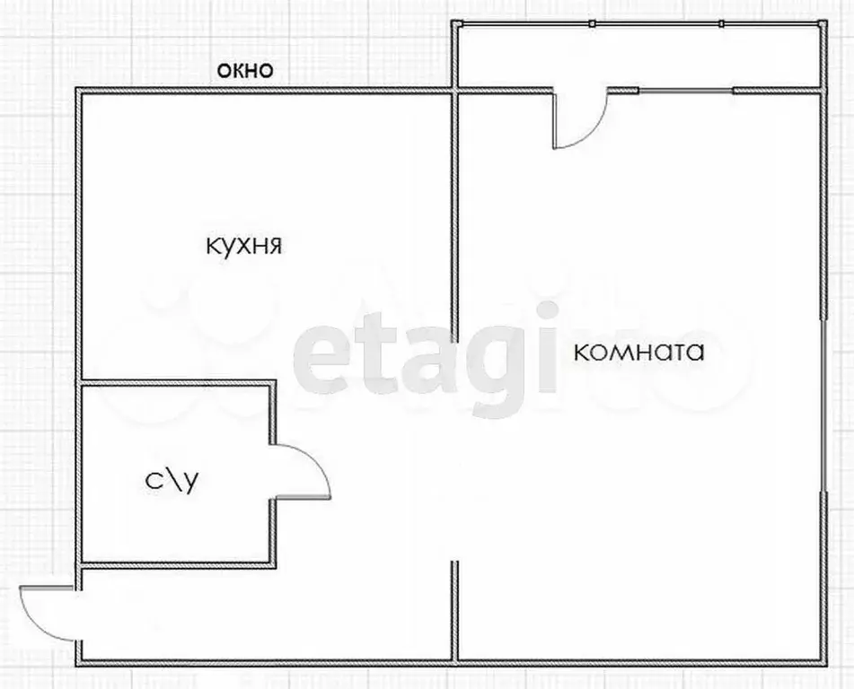 1-к. квартира, 33 м, 5/5 эт. - Фото 0