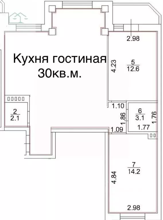 3-к кв. Воронежская область, Воронеж ул. Челюскинцев, 101Б (75.0 м) - Фото 2