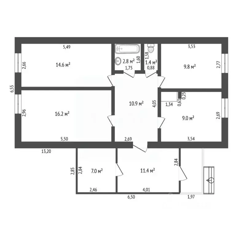 Дом в Амурская область, Благовещенский район, с. Новотроицкое ул. 70 ... - Фото 2