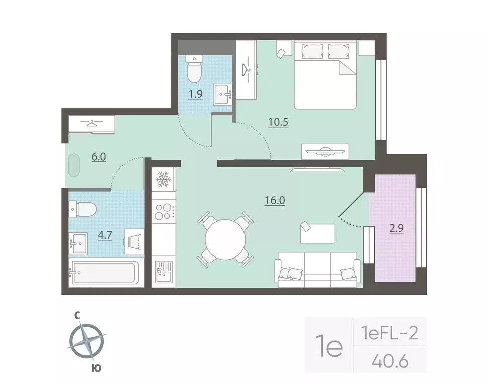 1-к кв. Свердловская область, Екатеринбург Центральный жилрайон, Азина ... - Фото 1