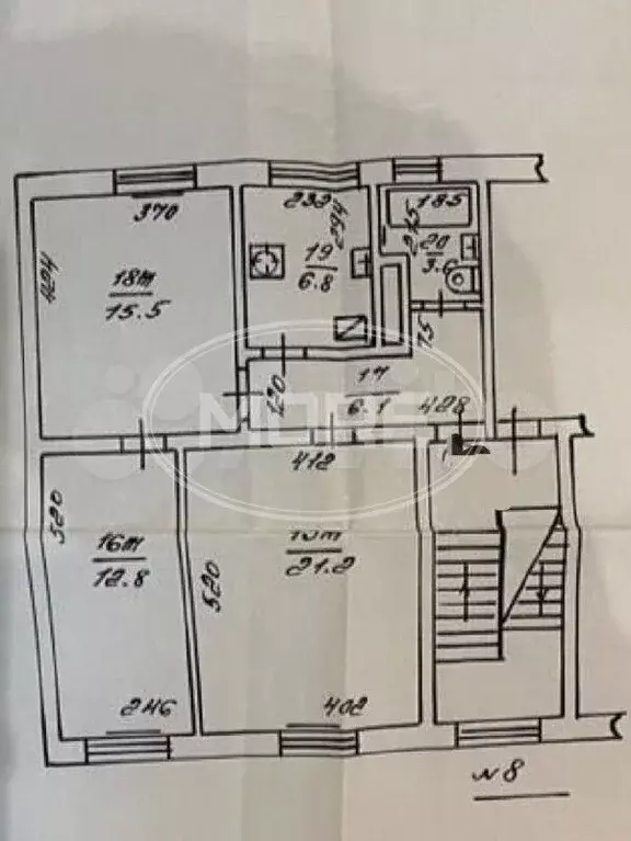3-к. квартира, 66 м, 3/3 эт. - Фото 0