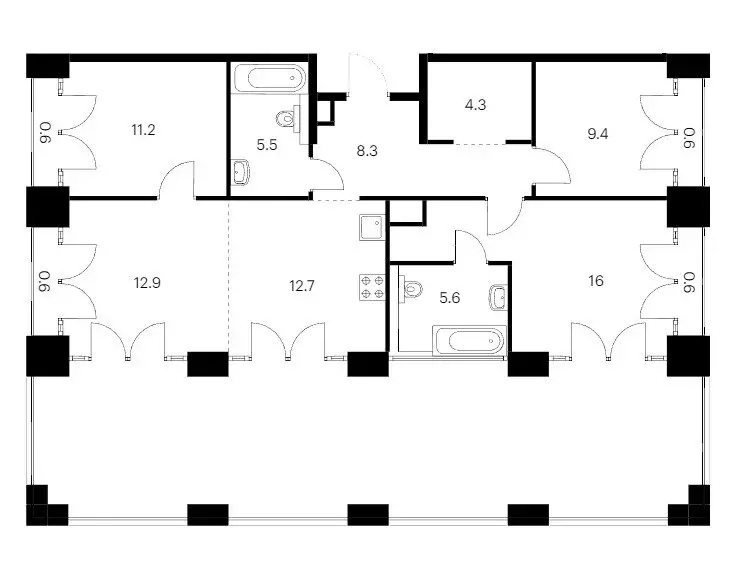 3-комнатная квартира: Санкт-Петербург, набережная Обводного канала, ... - Фото 0
