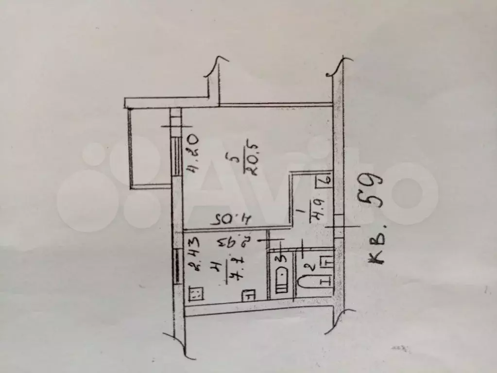 1-к. квартира, 38 м, 6/9 эт. - Фото 0