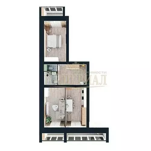 2-комнатная квартира: Йошкар-Ола, улица Зарубина, 12 (77.08 м) - Фото 0