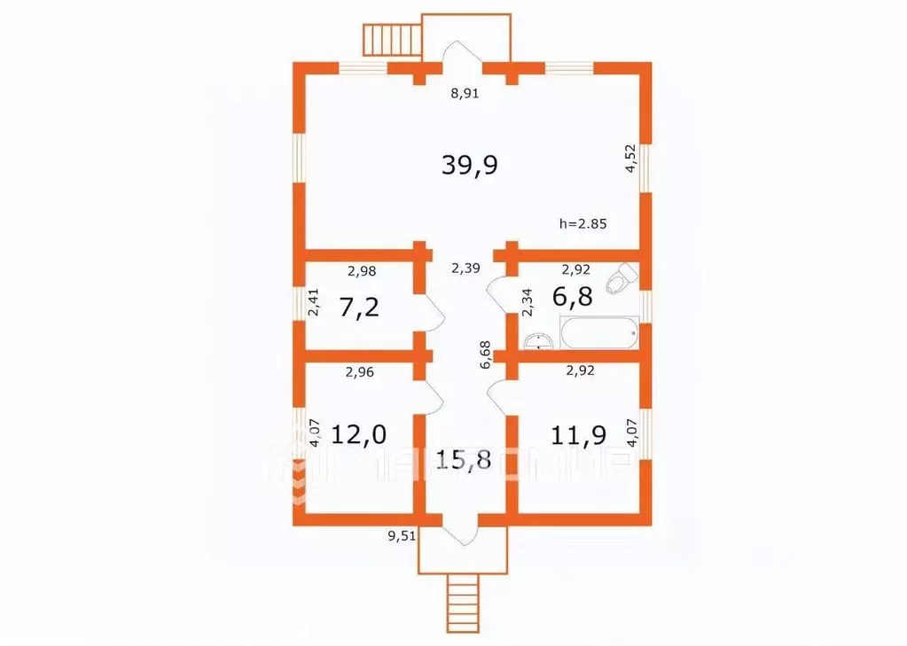 Дом в Ленинградская область, Ломоносовский район, Русско-Высоцкое ... - Фото 2