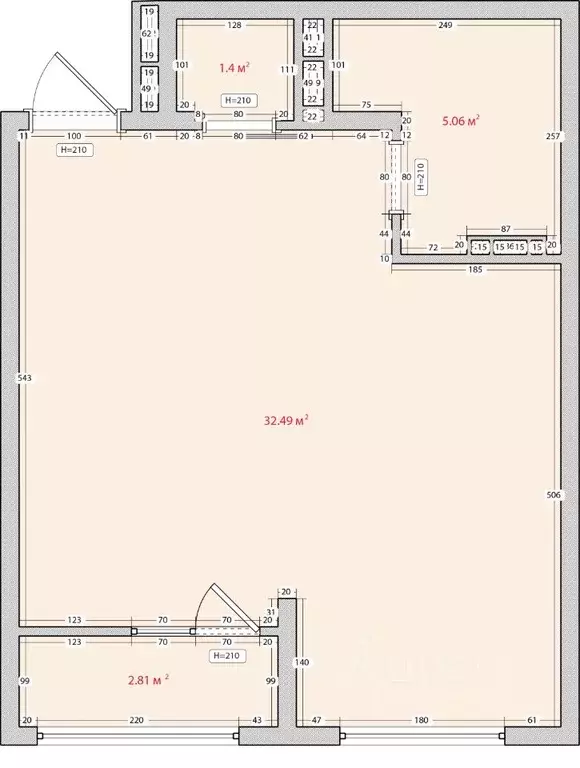 1-к кв. Приморский край, Владивосток ул. Нейбута, 135 (40.0 м) - Фото 0