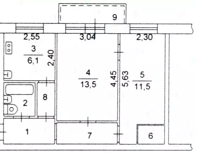 2-к кв. Челябинская область, Челябинск ул. Островского, 34 (43.4 м) - Фото 2