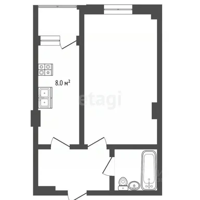 1-к кв. Ростовская область, Ростов-на-Дону пер. Семашко, 118/260 (50.0 ... - Фото 2